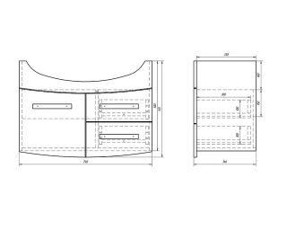Dreja Тумба Alfa 75, белый лак 99.0303 (9903.07)